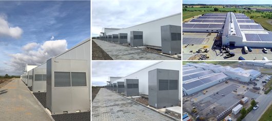 Luft-Wärmepumpen beheizen Messezentrum in Grabfeld-Queienfeld (Fotos: LeihDeinerUmweltGeld c/o CrowdDesk GmbH)