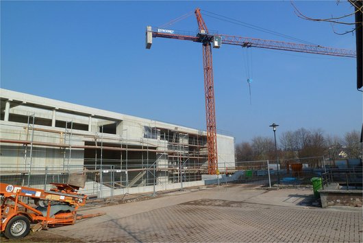 Rohbauphase des Neubaus in der Leipziger Straße 77 in Erfurt (Foto: FHE/ Hahn) Rohbauphase des Neubaus in der Leipziger Straße 77 in Erfurt (Foto: FHE/ Hahn)