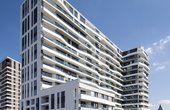 Namensgebend für den 60 m hohen Gebäudekomplex AXIS sind die besonderen Blickachsen. (Foto: Wilma Immobilien GmbH)