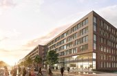 Der sechsgeschossige Büroneubau Campus Hamburg wird mit Luft-Wasser-Wärmepumpen beheizt und gekühlt. (Grafik: ECE)