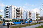 Im Rostocker Stadtteil Groß Klein entstanden im Fritz-Meyer-Scharffenberg-Weg 39 neuen Wohnungen und eine Tierarztpraxis. (Foto: WIRO / Jens Scholz)