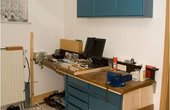 Statt der Öltanks nutzen die Kossacks diesen Platz nun als Hobbyraum mit Werkbank. (Foto: Glen Dimplex, Kulmbach)
