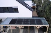 Carport mit den Eisspeicher-Rohren fürs Doppelhaus Foto: Verfuß GmbH Bauunternehmen