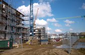 Im Süden von Hamburg-Wandsbek wächst das Neubaugebiet Jenfelder Au. Wärmepumpen nutzen dabei das Abwasser als Wärmequelle. (Foto: waermepumpe-regional.de)