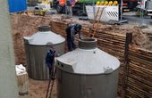 Eisspeicher-Tanks fürs Doppelhaus Foto: Verfuß GmbH Bauunternehmen