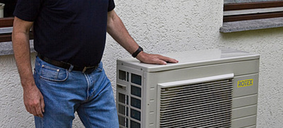 Außeneinheiten der 8-kW-Wärmepumpe Foto: Rotex