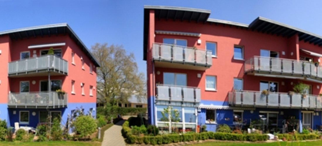 Panoramabild der WohnArt-Wohnanlage in Bad Kreuznach (Foto: WohnArt eG, Bad Kreuznach)