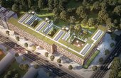 Der sechsgeschossige Büroneubau Campus Hamburg wird mit Luft-Wasser-Wärmepumpen beheizt und gekühlt. (Grafik: ECE)