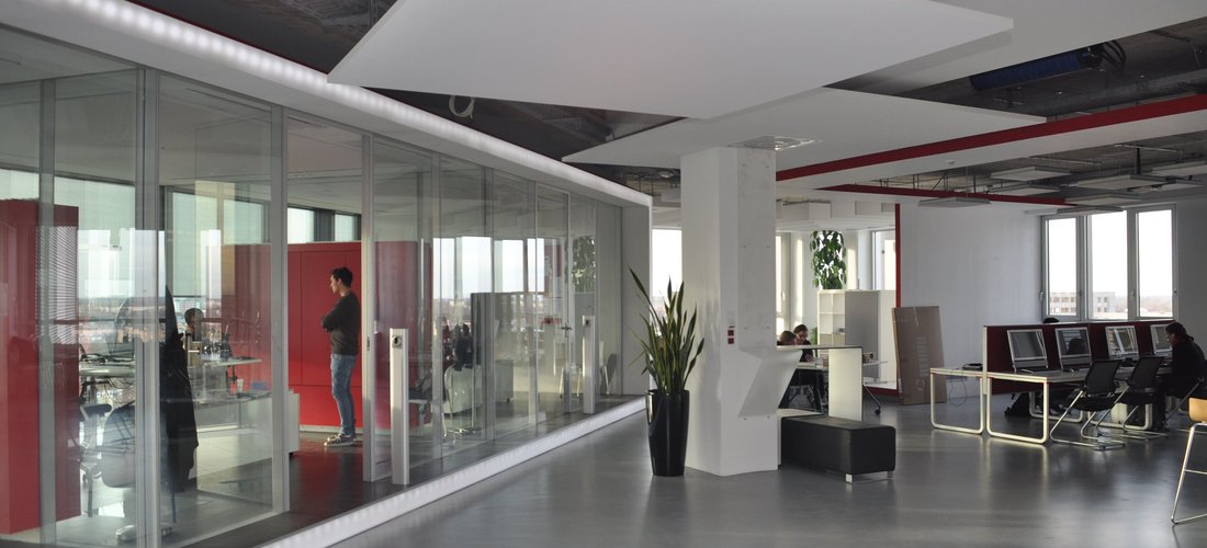 Das 9. Obergeschoss im Architekturhochhaus der TU. Foto: Stiebel Eltron 
